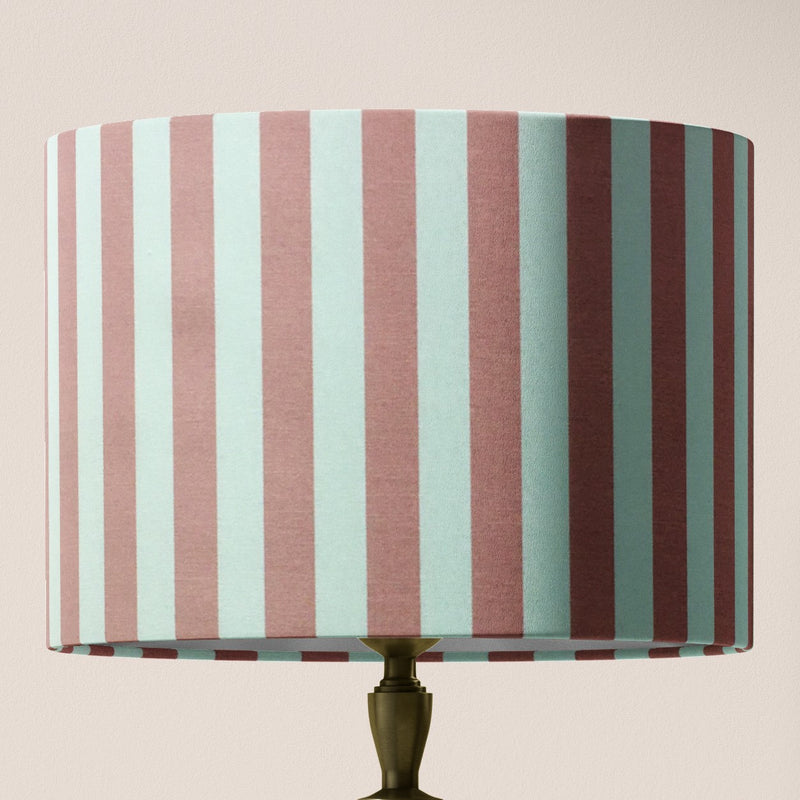 Dusty Pink Lampshade, Stripe Lamp Shade, Blush Light Pink Romantic Lampshade