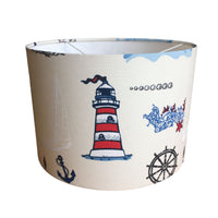 Nautical Lampshade, Boat Lamp Shade, Ocean Marine Lighthouse Lampshade