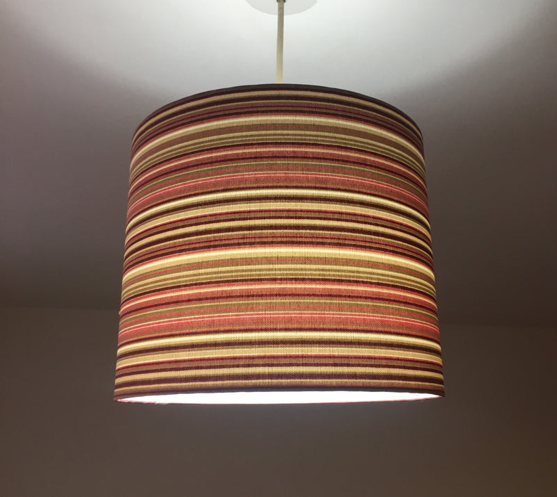 Stripe Lampshade, Blush Pink Lampshade, Dusty Rose Modern Lampshade