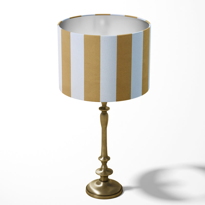 Mustard Lampshade, Yellow Stripe Lampshade, Table Ceiling Floor Light Shade