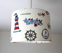 Nautical Lampshade, Boat Lamp Shade, Ocean Marine Lighthouse Lampshade
