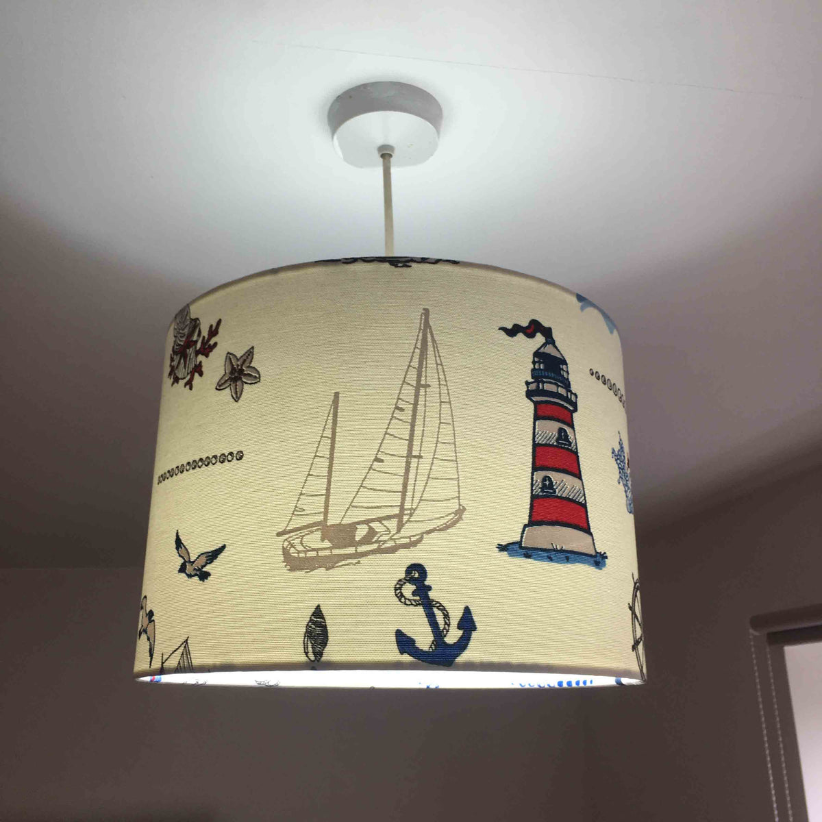 Nautical Lampshade, Boat Lamp Shade, Ocean Marine Lighthouse Lampshade