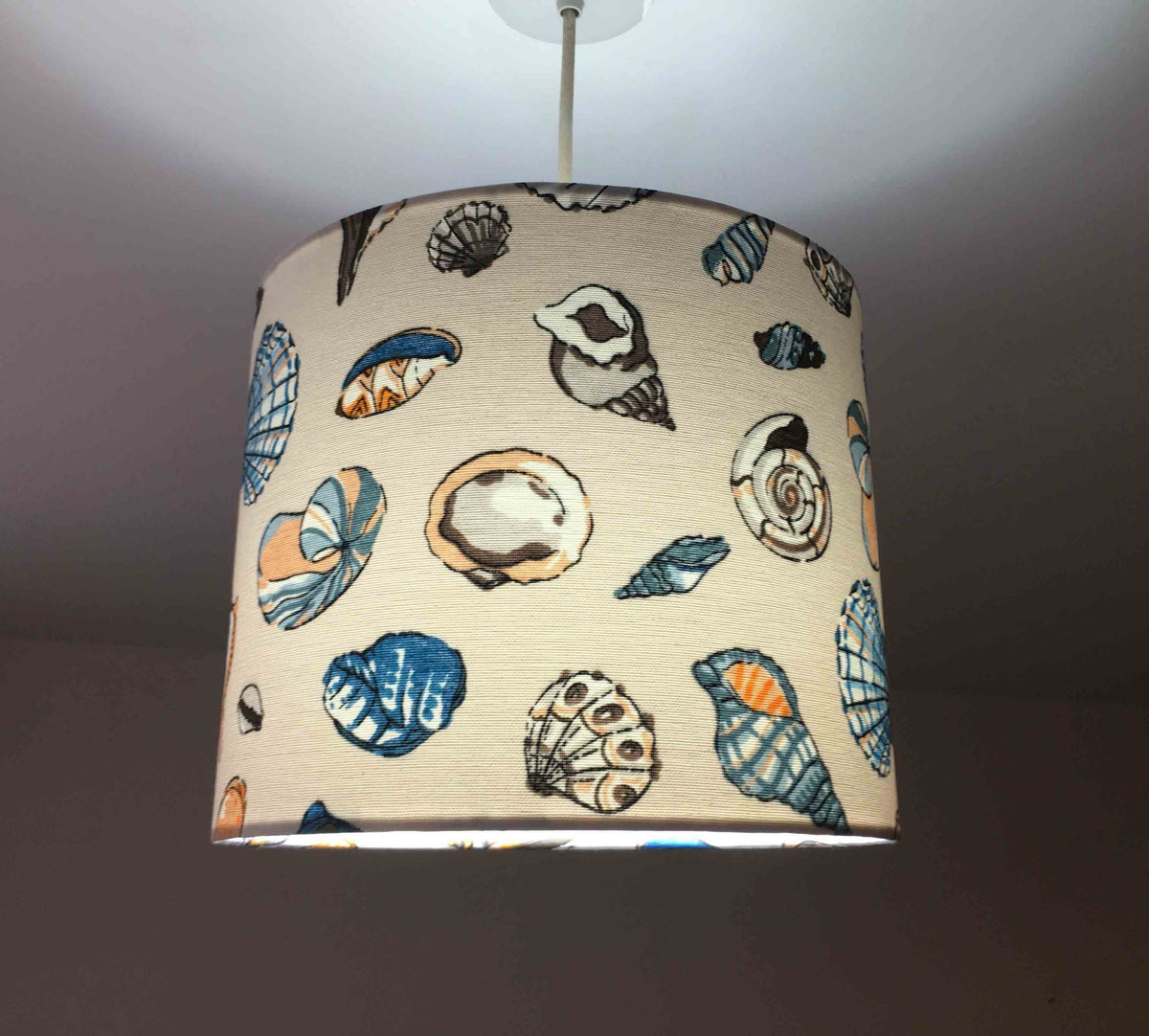 Sea Shell Lampshade, Coastal Lamp Shade, Beach Ocean Nautical Light Shade
