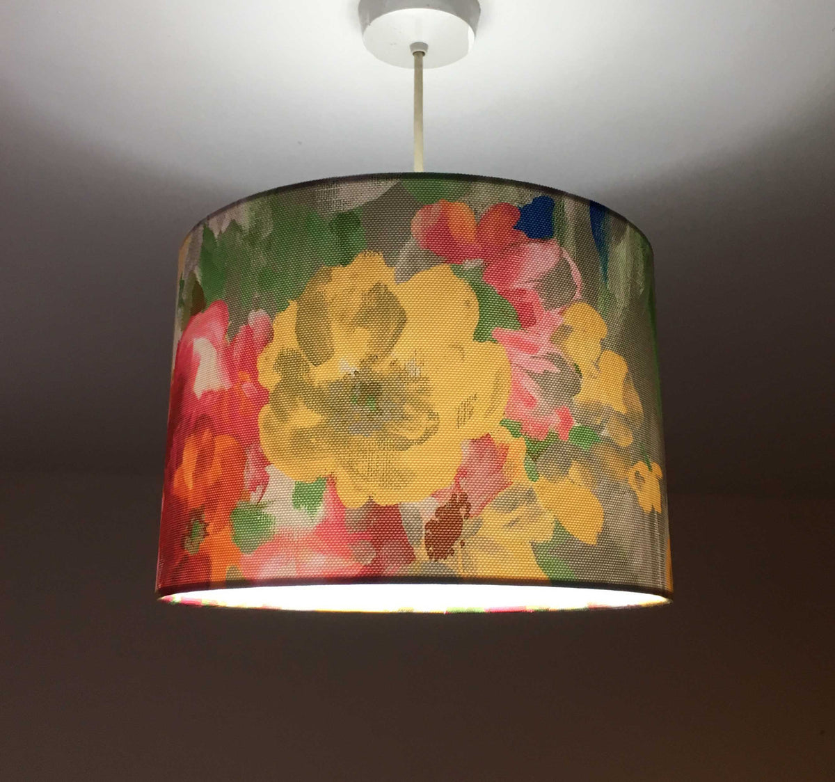 Watercolour Floral Lampshade, Boho Tapestry Art Print Painting Lampshade
