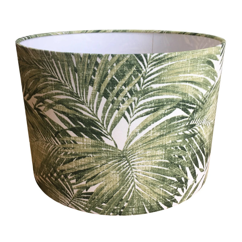 Palm Leaf Lampshade, Green Tropical Lamp Shade, Exotic Hawaiian Lampshade