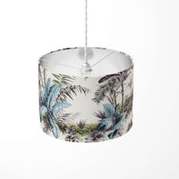 Tropical hawaiian palm trees and leaves ceiling lamp shade.