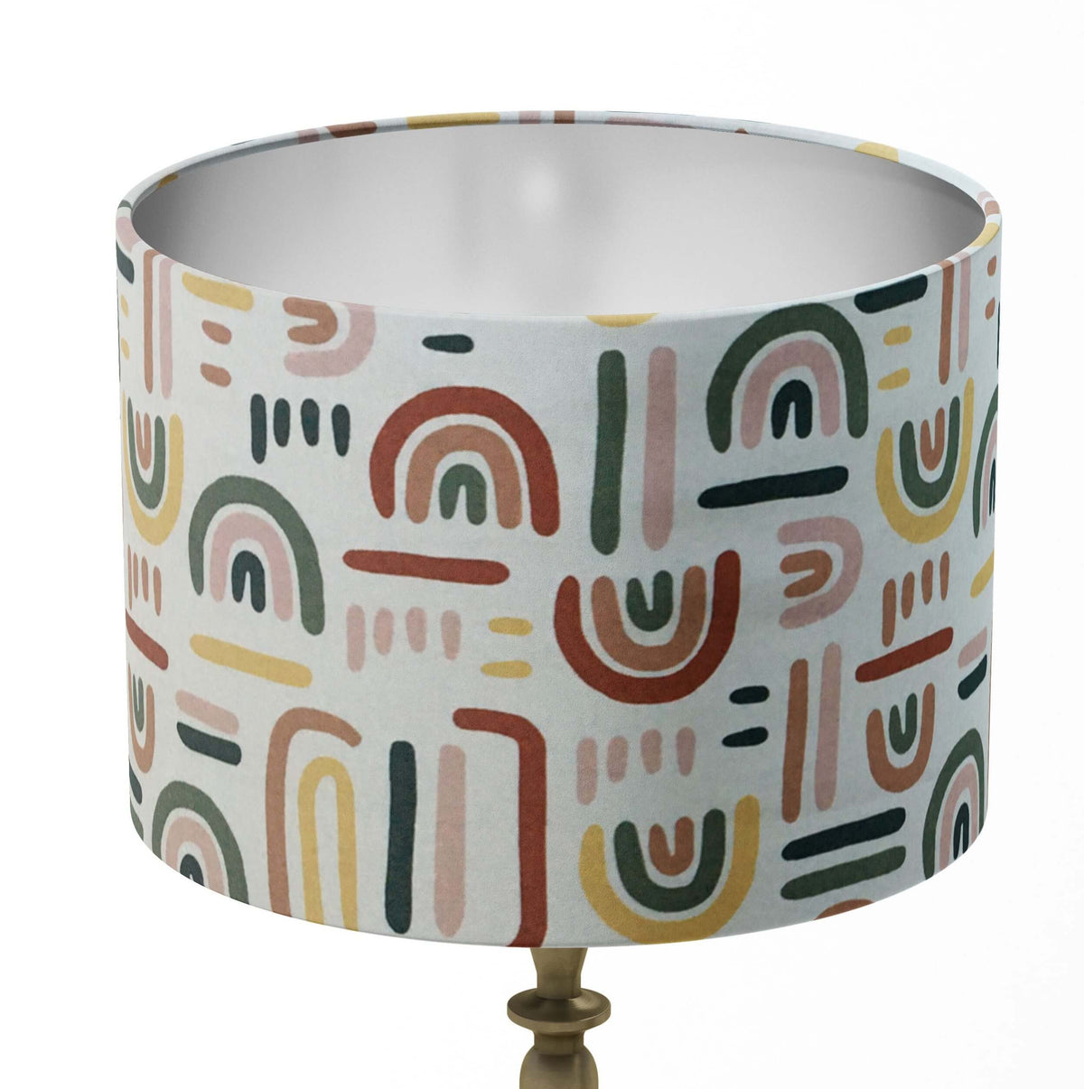 Rainbow patterned kids nursery baby room lampshade.