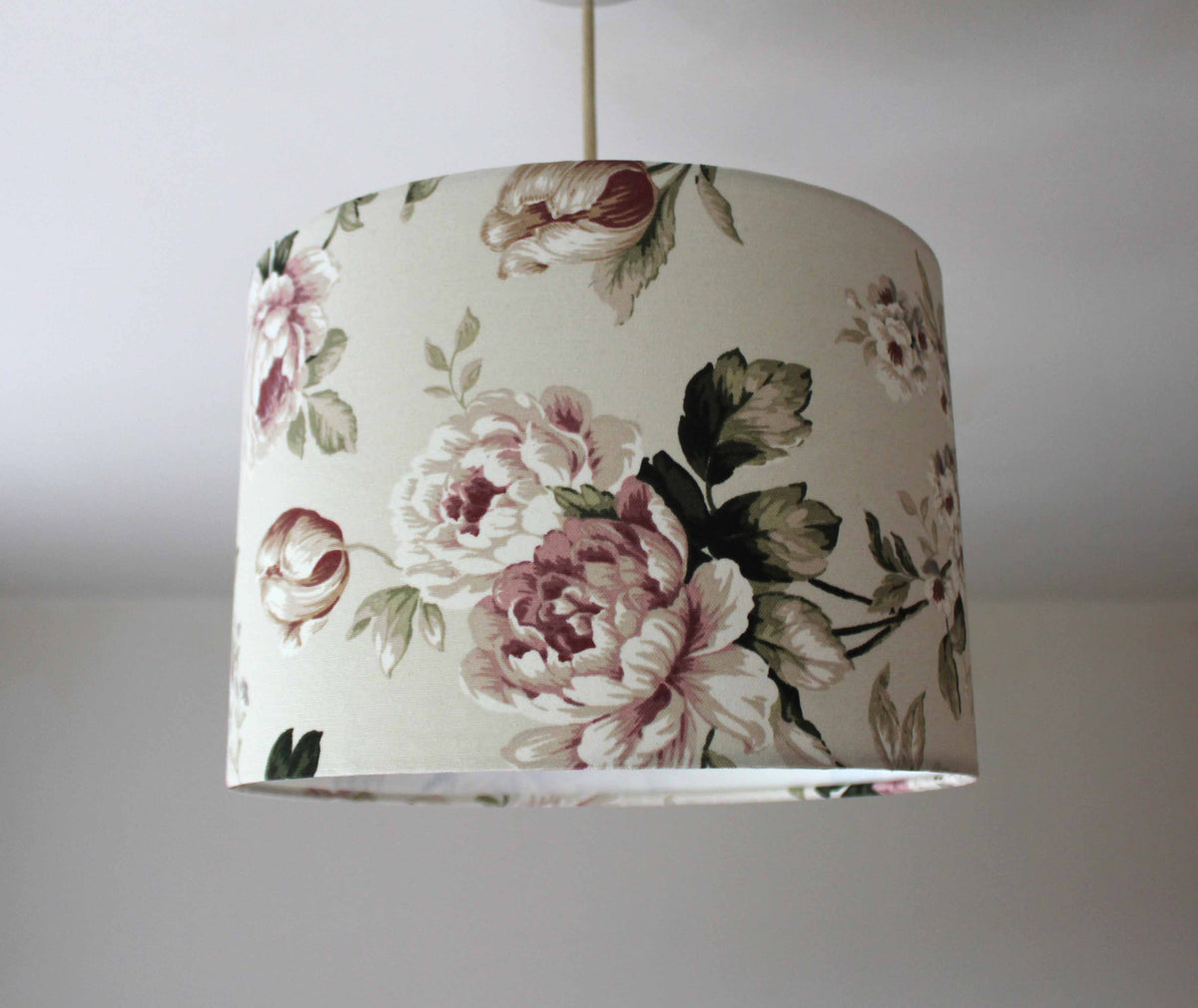 Pink Floral Lampshade, Rose Lamp Shade, Cream Lampshade Table Lamp Ceiling