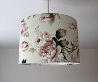 Pink Floral Lampshade, Rose Lamp Shade, Cream Lampshade Table Lamp Ceiling