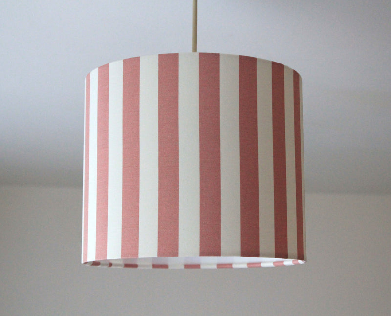 Dusty Pink Lampshade, Stripe Lamp Shade, Blush Light Pink Romantic Lampshade