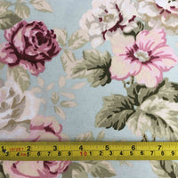 Roses Upholstery Fabric, Shabby Chic Fabric, Pastel Floral Fabric