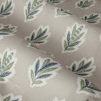 Sanderson Sessile Leaf Print Ready Made Pencil Pleat Flax Curtains