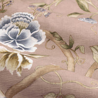 Sanderson Porcelain Garden Chenille Blush Pink Floral Print Curtains