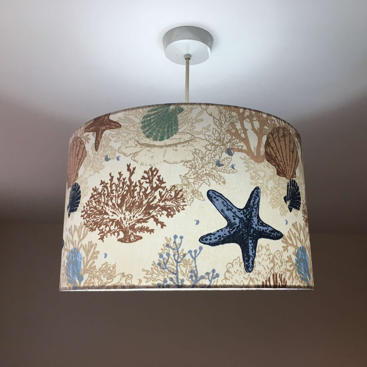 Nautical under the sea lampshade for table, floor and ceiling lamps and children's room.