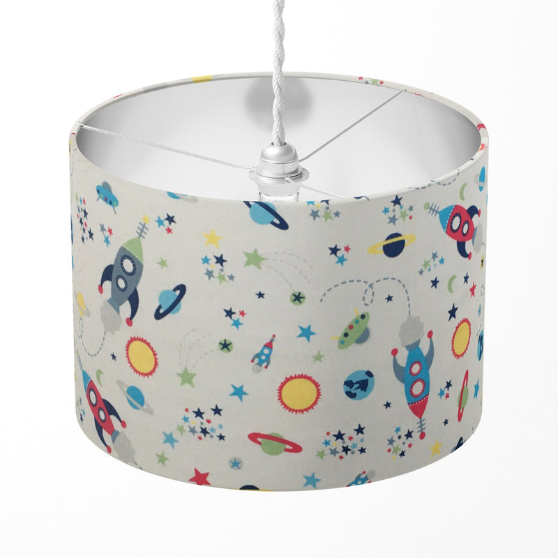 Space Lampshade, Planet Lamp Shade, Kids Children Boys Rocket Lampshade