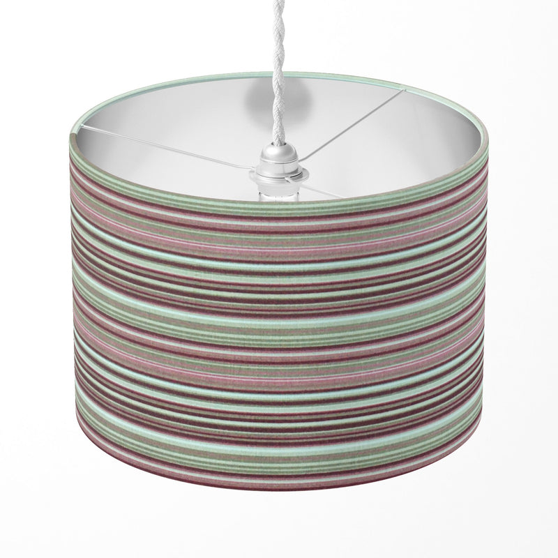 Stripe Lampshade, Blush Pink Lampshade, Dusty Rose Modern Lampshade