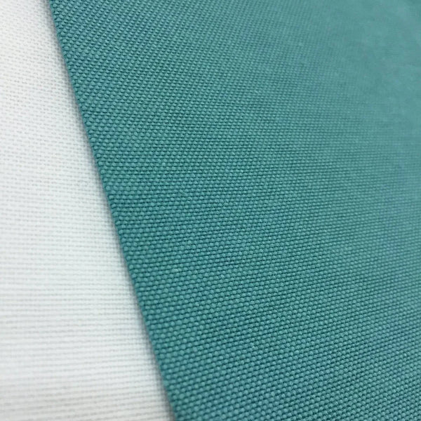 Teal water resistant outdoor canvas fabric ideal for upholstery, garden furniture, outdoor cushions, curtains, and bags.