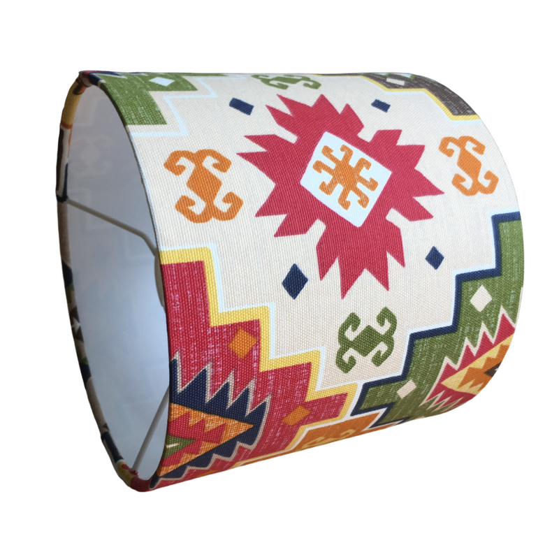 Aztec Lampshade, Kilim Lampshade, Multi Coloured Tribal Ethnic Lampshade