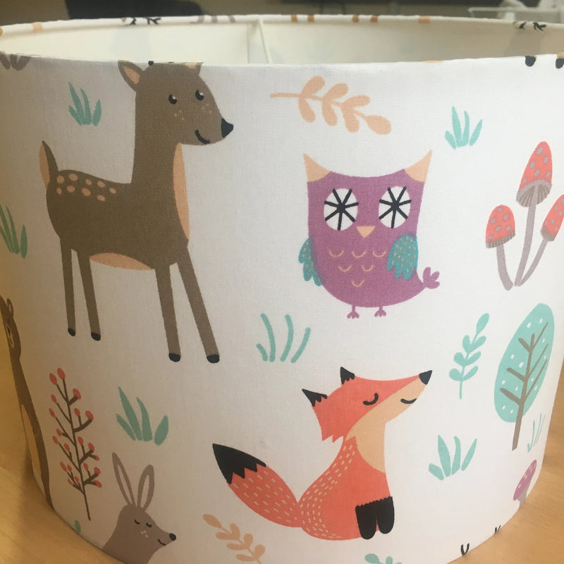 Woodland Animal Lampshade Lamp Shade for Nursery Children s Baby Room toilesfabrics