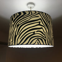 Zebra Print Lamp Shade, Black White Lampshade, Jungle Safari Animal Light Shade