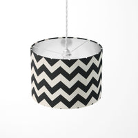 Black and White Lampshade, Chevron Lamp Shade, Zigzag Monochrome Lampshade