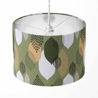 Abstract Lampshade, Green Leaf Lamp Shade, Handmade Drum Light Shade