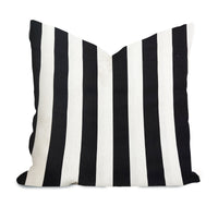 Black White Stripe Cushion, Monochrome Throw Pillow Cover