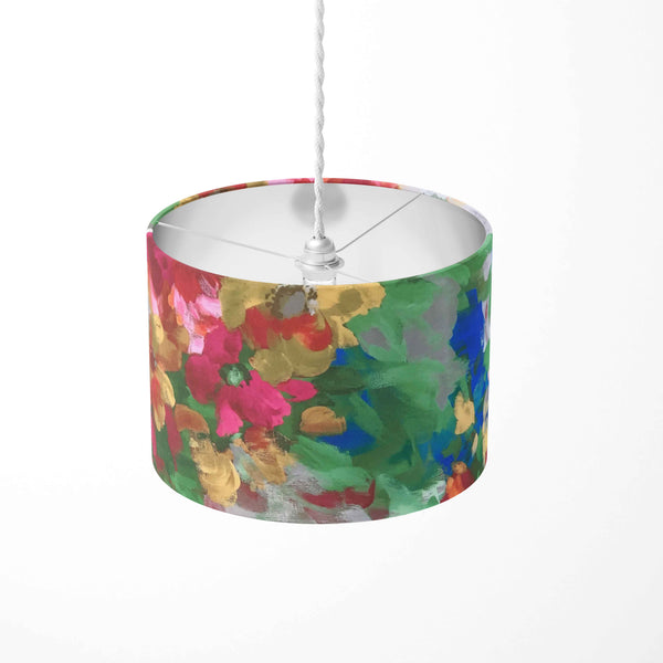 Watercolour Floral Lampshade, Boho Tapestry Art Print Painting Lampshade