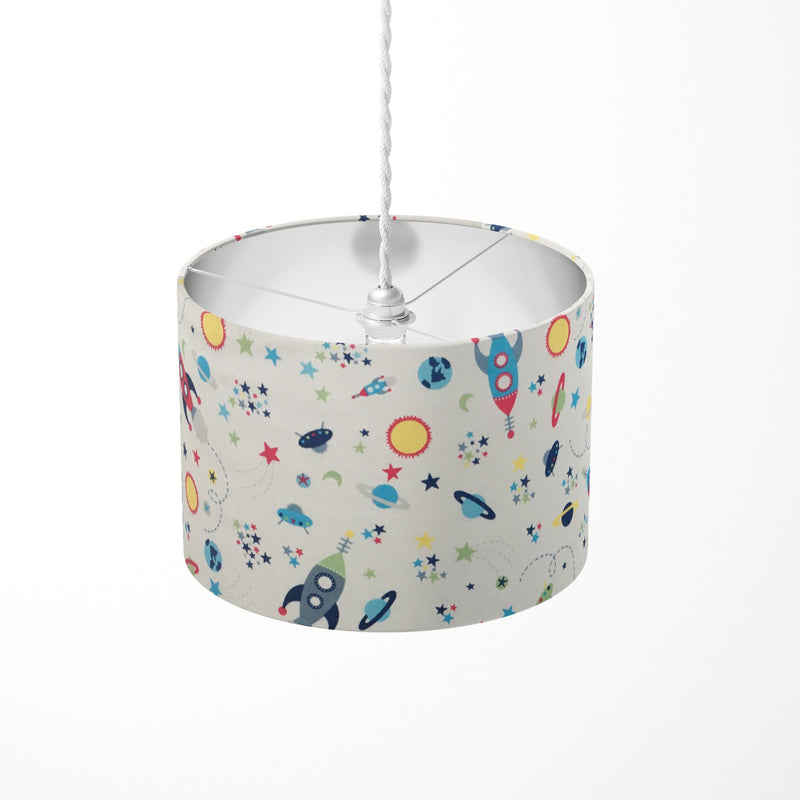 Space Lampshade, Planet Lamp Shade, Kids Children Boys Rocket Lampshade