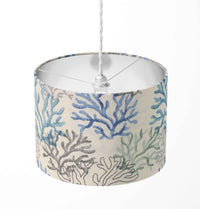 Ocean Lamp Shade, Coastal Lampshade, Blue Coral Reef Nautical Lampshade