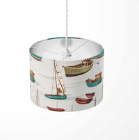 Sail Boat Lamp Shade, Nautical Lampshade, Marine Coastal Ocean Lampshade
