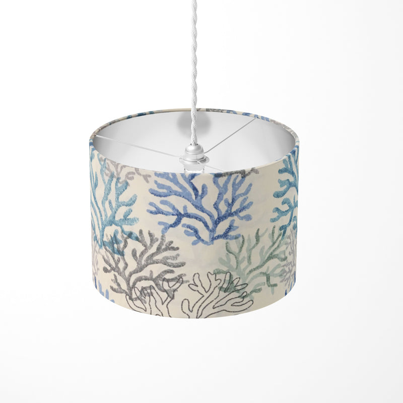 Ocean Lamp Shade, Coastal Lampshade, Blue Coral Reef Nautical Lampshade