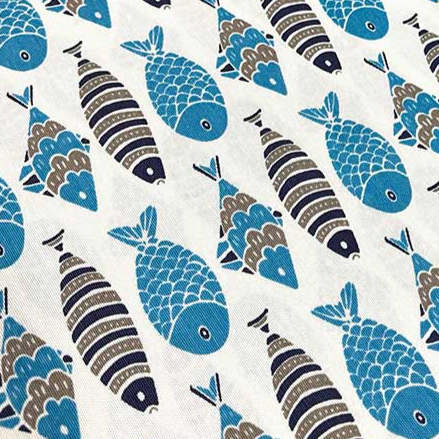 Nautical Upholstery Fabric, Tropical Fish Coastal Beach Animal Fabric