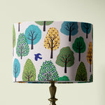 Trees Lampshade, Forest Lampshade, Green Woodland Botanical Nature Lampshade