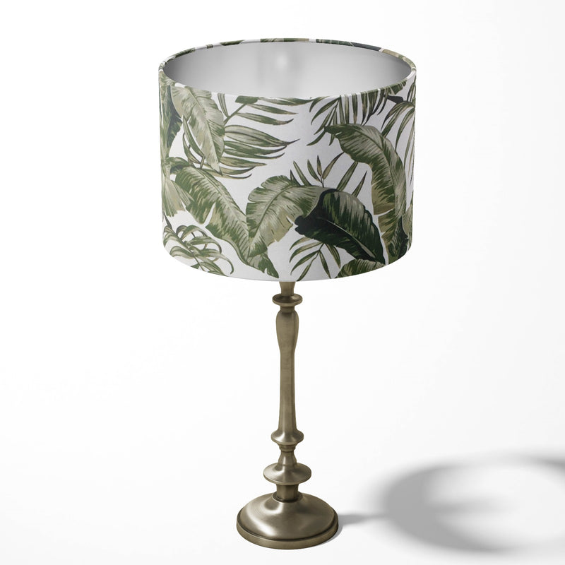 Tropical Leaf Lampshade, Green Palm Leaf Botanical Jungle Lampshade