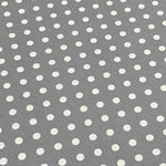 Grey White Polka Dot Fabric, Spot Cotton Canvas Upholstery Craft Fabric