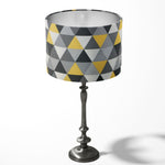 Geometric Lamp Shade, Triangle Lampshade, Grey Yellow Modern Light Shade