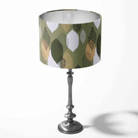 Abstract Lampshade, Green Leaf Lamp Shade, Handmade Drum Light Shade