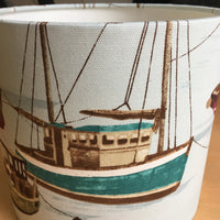 Sail Boat Lamp Shade, Nautical Lampshade, Marine Coastal Ocean Lampshade