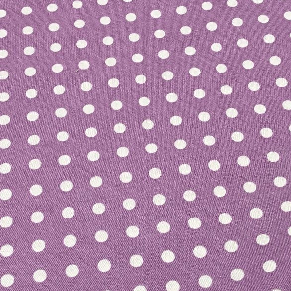 Lilac Polka Dot Fabric, Lavender Upholstery Purple White Curtain Fabric