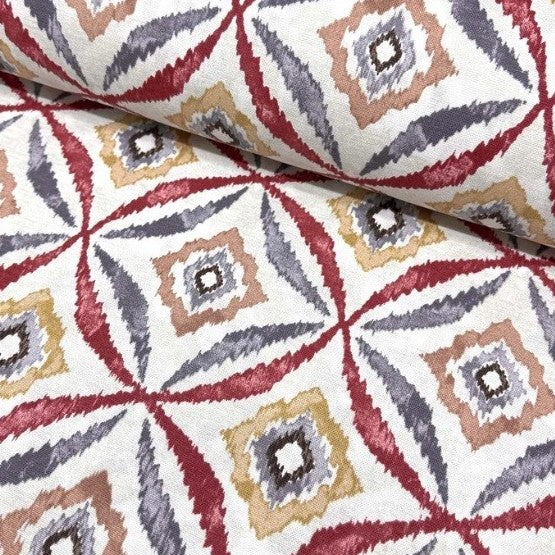 Ikat Upholstery Fabric, Moroccan Marrakesh Ethnic Geometric Curtain Fabric