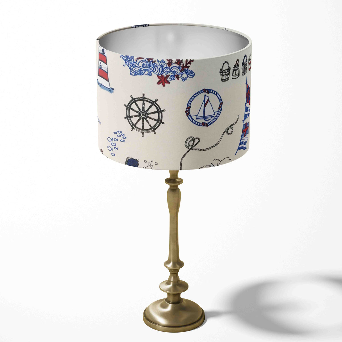 Nautical Lampshade, Boat Lamp Shade, Ocean Marine Lighthouse Lampshade