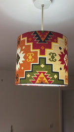 Aztec Lampshade, Kilim Lampshade, Multi Coloured Tribal Ethnic Lampshade