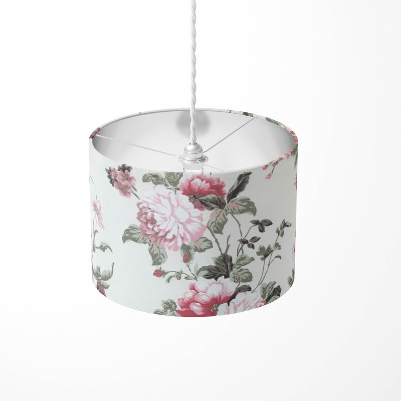 Pink Floral Lampshade, Rose Lampshade, Country Cottage Flower Lampshade