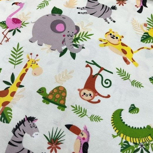 Jungle Safari African Animal Zoo Tropical Children Nursery Upholstery Fabric