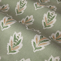 Sanderson Sessile Leaf Pattern Pencil Pleat Sage Green Curtains Ready Made