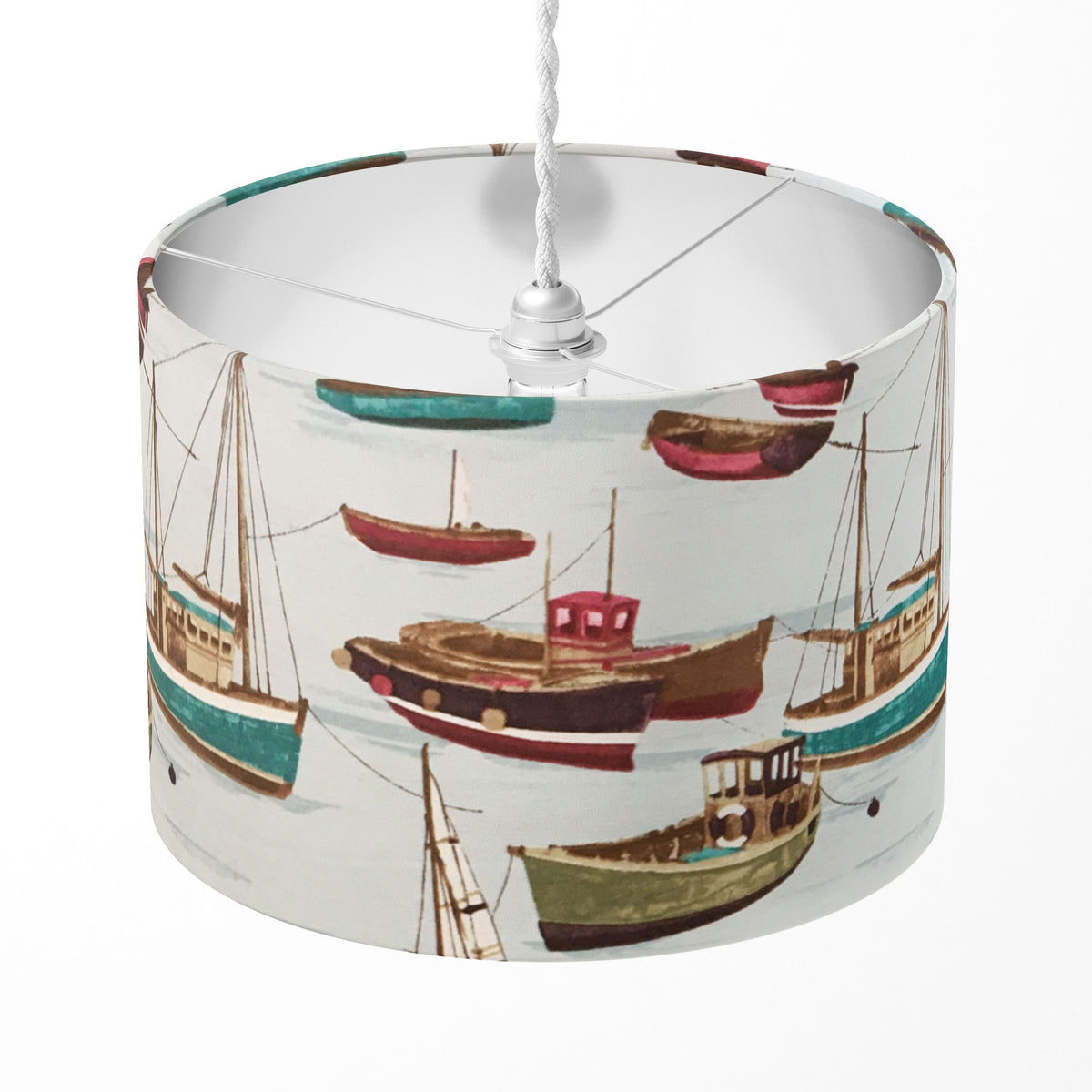 Sail Boat Lamp Shade, Nautical Lampshade, Marine Coastal Ocean Lampshade