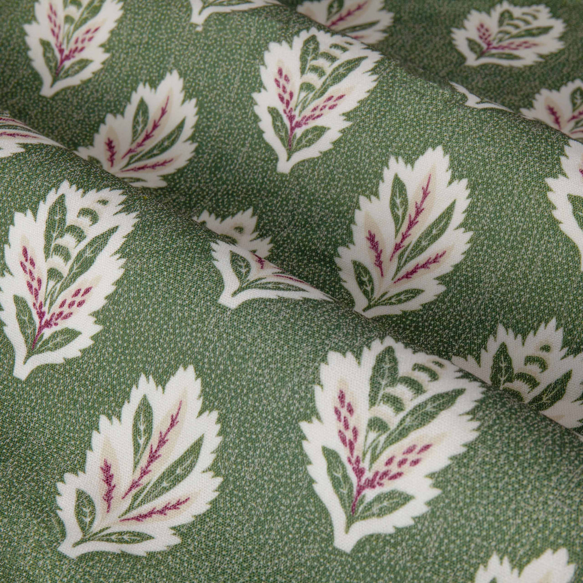 Sanderson Sessile Leaf Print Pencil Pleat Ready Made Curtains Green