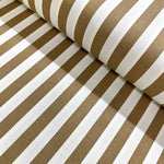 Brown Stripe Fabric, Camel Country Cottage Cushion Upholstery Fabric