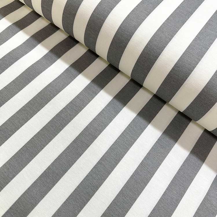 Grey White Stripe Fabric, Curtain Upholstery Chair Sofa Pillow Fabric